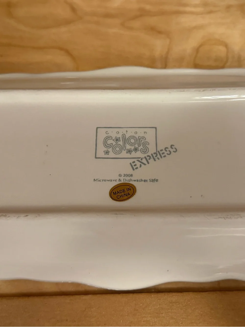 Ceramic trinket tray by Coton Colors Express that says Friends